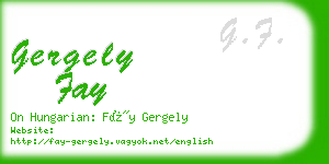 gergely fay business card